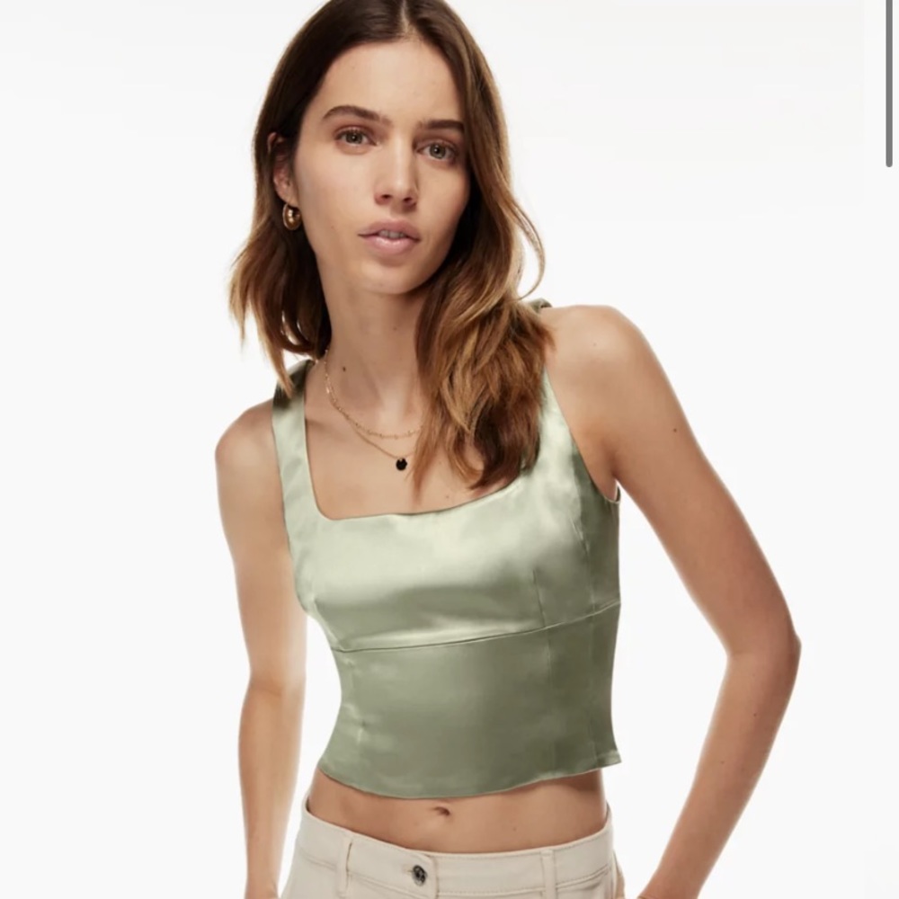 Wilfred shine bustier top